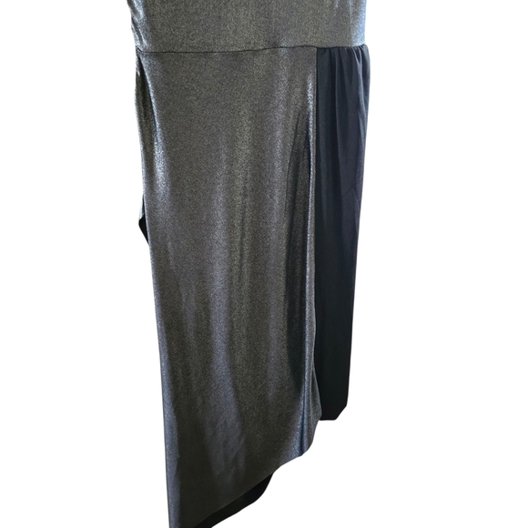 BCBGMaxAzria Metallic Black Asymmetrical Dress - Picture 9 of 10